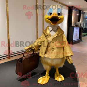 Maskottchenfigur eines Gold...