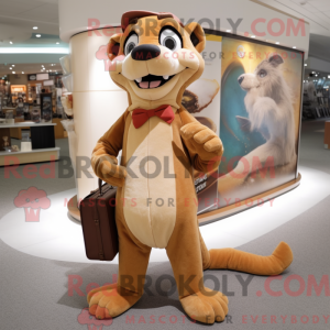 Mascot character of a Tan...