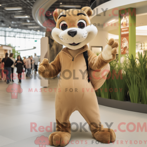 Mascot character of a Tan...