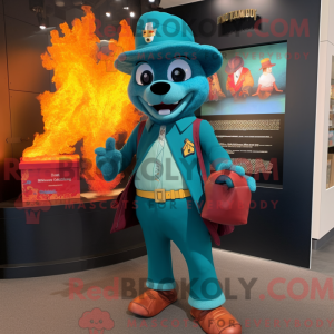 Mascot character of a Teal...
