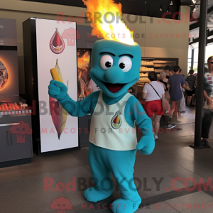 Postava maskota Teal Fire...