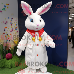 Mascottefiguur van een wit...