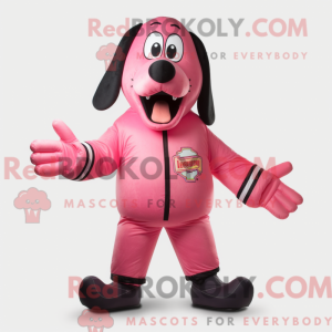 Mascottefiguur van een roze...