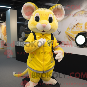 Maskottchen einer gelben...