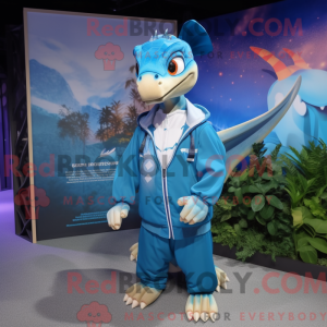 Maskottchen eines blauen...