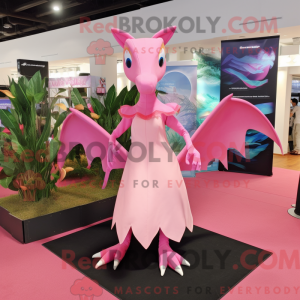 Mascot character of a Pink...