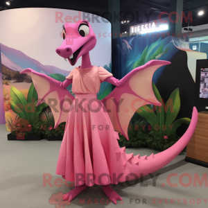 Mascot character of a Pink...
