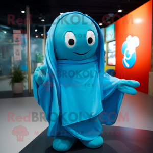 Cyan Pho maskot kostym...