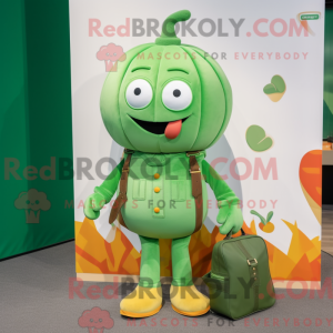 Mascot character of a Green...