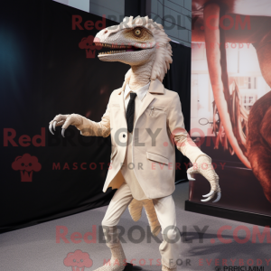 Mascot character of a Beige...