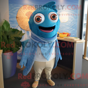 Mascot character of a Blue...