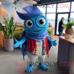 Mascot character of a Blue...