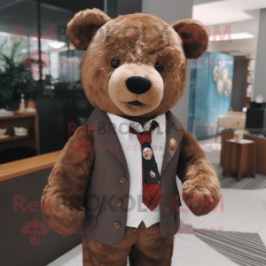 Brun Teddy Bear maskot...