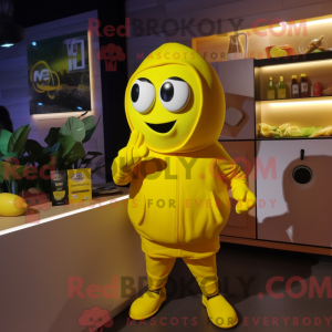 Postava maskota citronově...