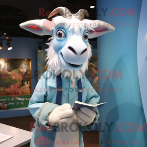 Mascot character of a Cyan...