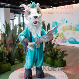 Mascot character of a Cyan...
