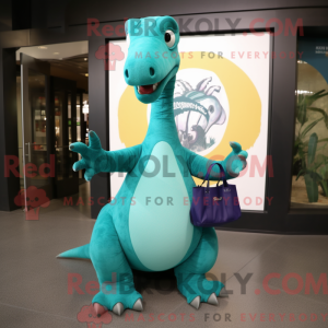 Mascot character of a Teal...