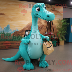 Mascot character of a Teal...