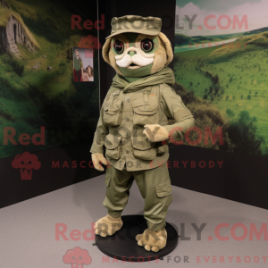 Mascot character of a Beige...