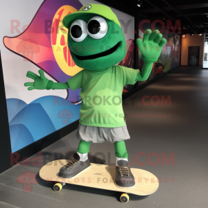 Green Skateboard mascotte...