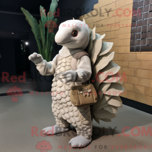 Maskot karakter af en hvid...