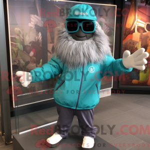 Postava maskota Teal Yeti...