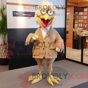 Mascot character of a Beige...