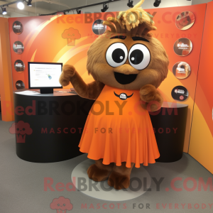 Mascot character of a Brown...