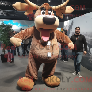 Mascot character of a Brown...