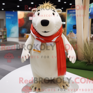 Mascot character of a White...