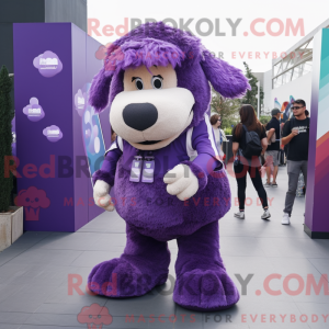 Maskotkarakter af en Purple...