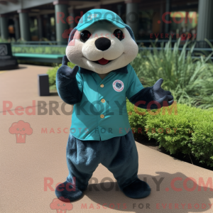 Mascot character of a Teal...