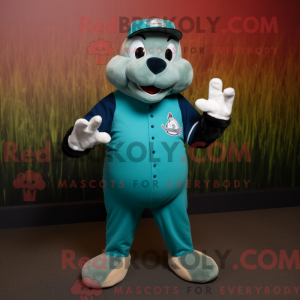 Mascot character of a Teal...