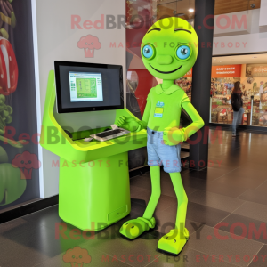Postava maskota Lime Green...