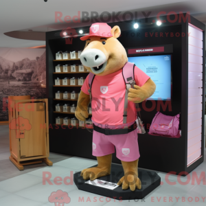 Máscara de proteção rosa...