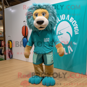 Postava maskota Teal Lion...