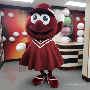 Maroon golfball maskot...