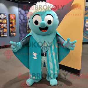 Mascot character of a Teal...