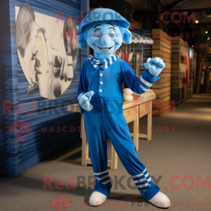 Mascot character of a Blue...