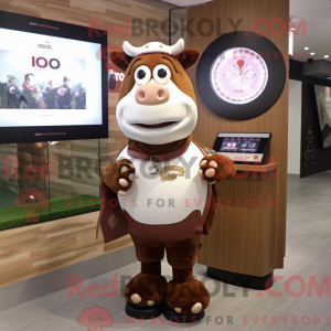 Mascot character of a Brown...