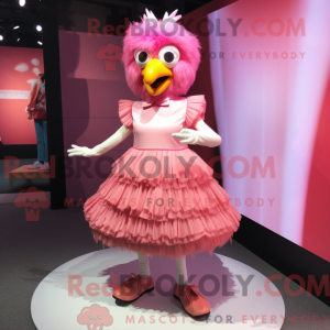 Mascot character of a Pink...