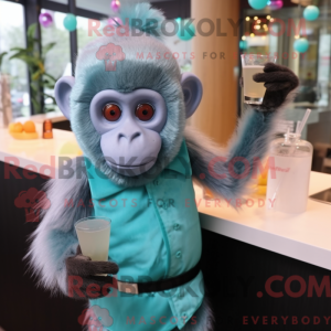 Mascot character of a Cyan...