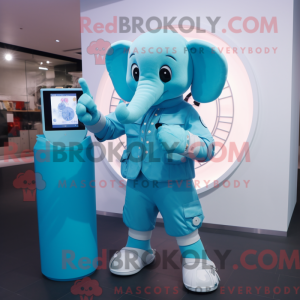 Máscara de elefante ciano...