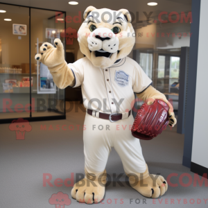 Mascot character of a Beige...