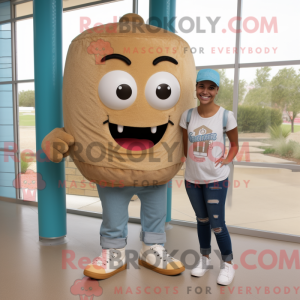 Mascot character of a Tan...