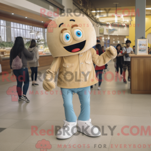 Mascot character of a Tan...