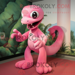Mascot character of a Pink...
