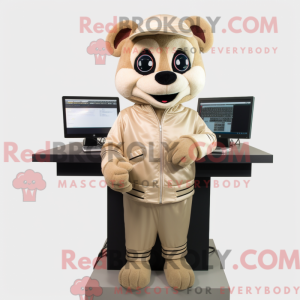 Mascot character of a Beige...