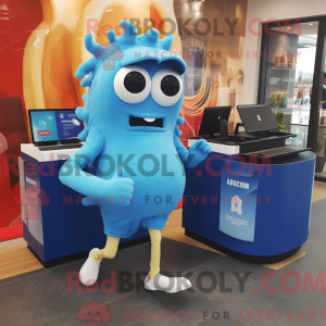 Mascot character of a Blue...
