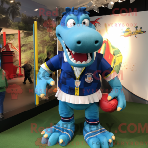 Maskottchen eines blauen...
